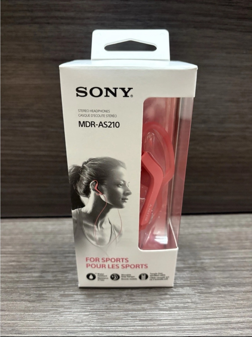 Sony MDR-AS210 In-Ear Sports Headphones — Red